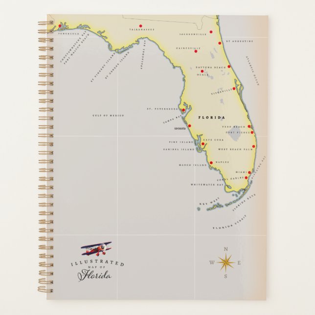 Carte illustrée de Floride (Devant)