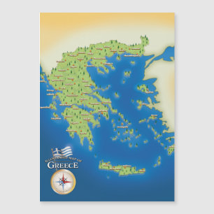 Carte illustrée de Grèce.