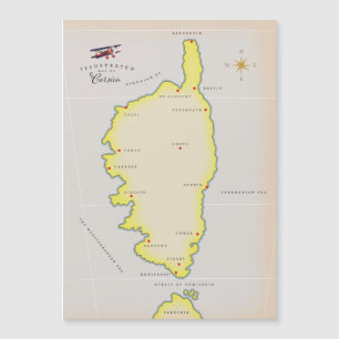 carte illustrée de la Corse