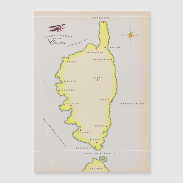 carte illustrée de la Corse (Devant)