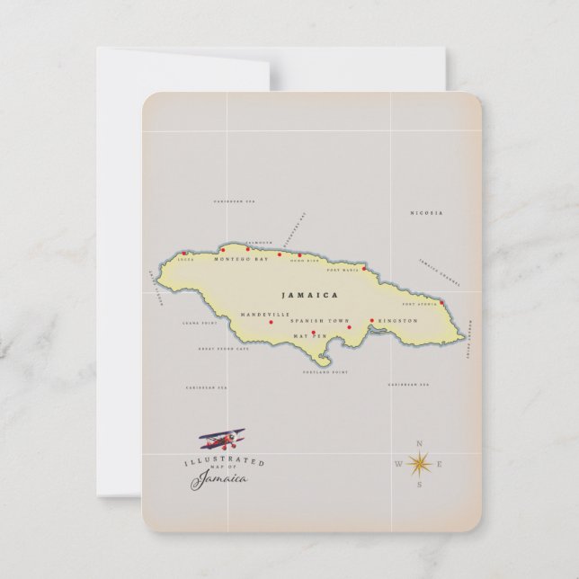 Carte illustrée de la Jamaïque. (Dos)