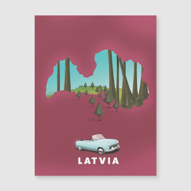 Carte illustrée de la Lettonie (Devant)