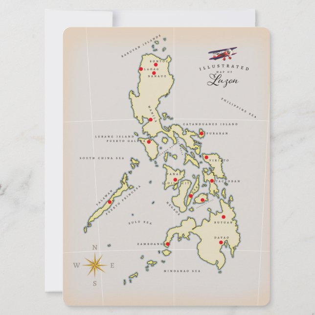 Carte illustrée de Luzon carte des Philippines (Dos)