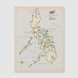 Carte illustrée de Luzon Philippines