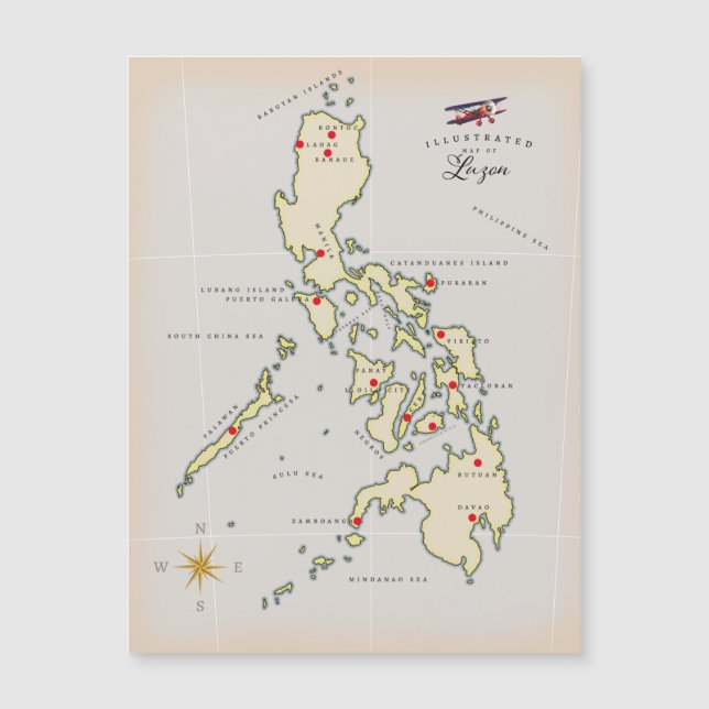 Carte illustrée de Luzon Philippines (Devant)