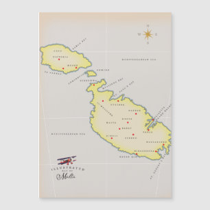 Carte illustrée de Malte