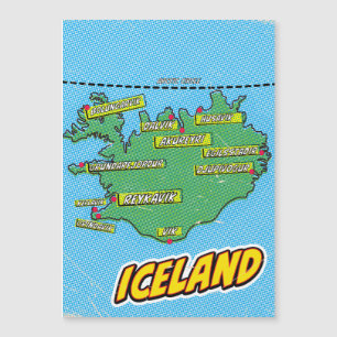 Carte illustrée de New York dans le style Pop Art