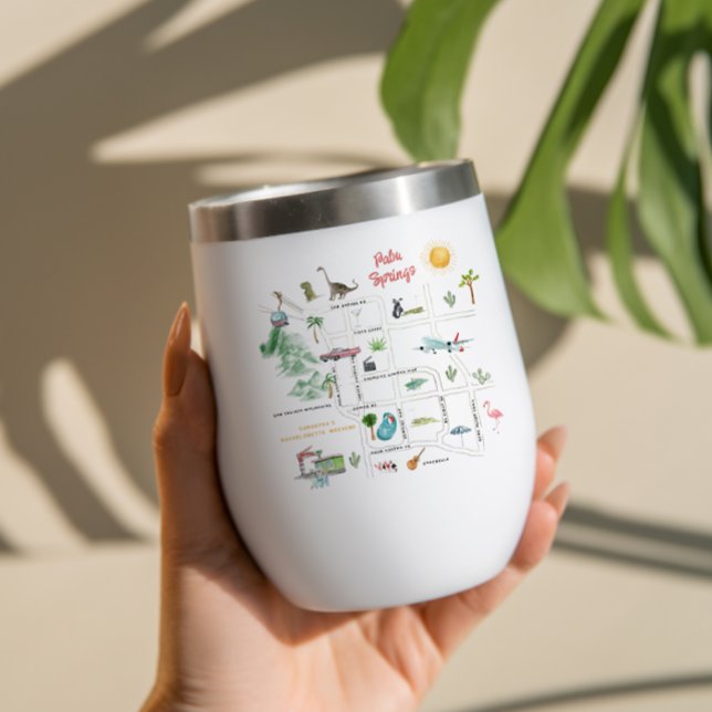 Carte illustrée de Palm Springs | Enterrement de v (Créateur téléchargé)