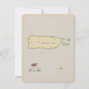 Carte illustrée de Porto Rico.