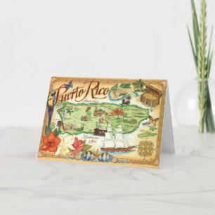 Carte illustrée de Porto Rico 
