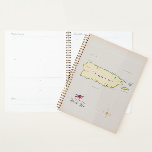 Carte illustrée de Porto Rico. (Devant avec enveloppe)
