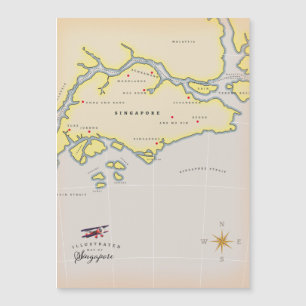 Carte illustrée de Singapour