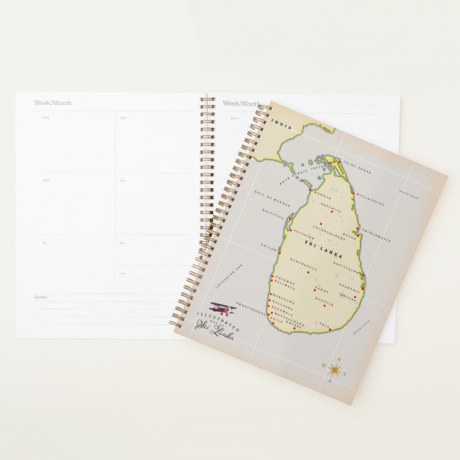 Carte illustrée de Sri Lanka (Devant avec enveloppe)
