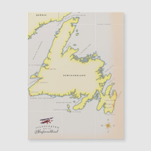 Carte illustrée de Terre-Neuve.