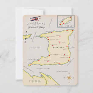 Carte illustrée de Trinidad & Tobago