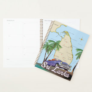 Carte illustrée détaillée de Sri Lanka