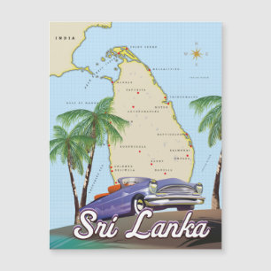 Carte illustrée détaillée de Sri Lanka