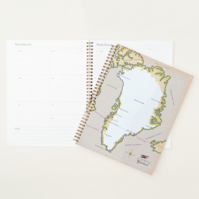 Carte illustrée du Groenland (Devant avec enveloppe)