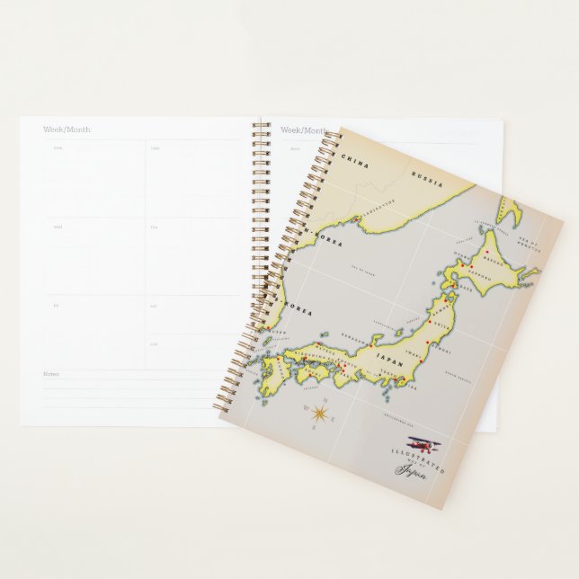Carte illustrée du Japon (Devant avec enveloppe)