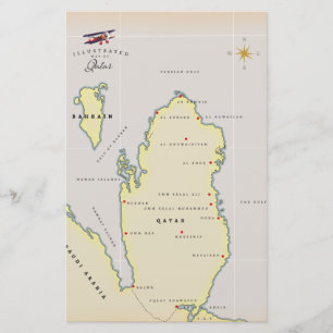 Carte illustrée du Qatar