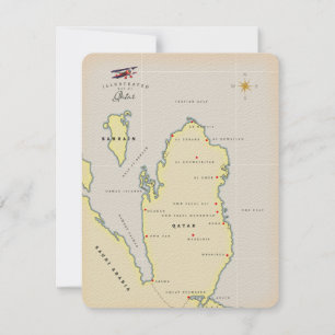 Carte illustrée du Qatar