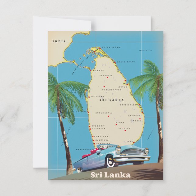 Carte illustrée du Sri Lanka (Dos)