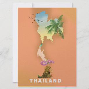 Carte illustrée en Thaïlande