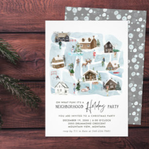 Carte Illustrée Fête de quartier de Noël