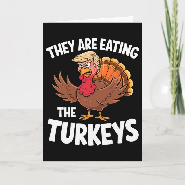 Carte Ils Mange Les Dindons Humour De Thanksgiving (Devant)