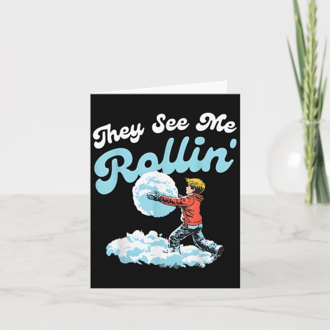 Carte Ils Me Voient Rollin' Snowball Noël 2024 (Devant)