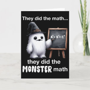 Carte Ils ont fait le calcul monstrueux Yeti Funny Hallo