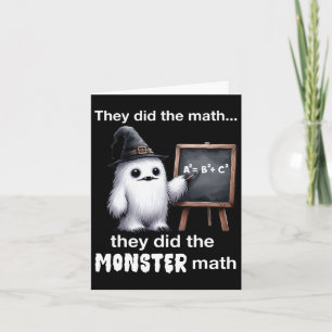 Carte Ils Ont Fait Le Math Monster Yeti Funny Halloween 