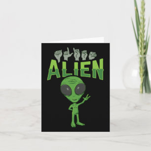 Carte Ily Alien Asl Signe De La Main Sourds Perte Auditi