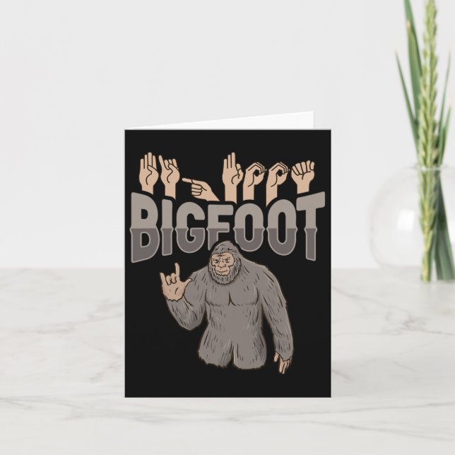 Carte Ily Bigfoot Asl geste de la main Sourds Perte audi (Devant)