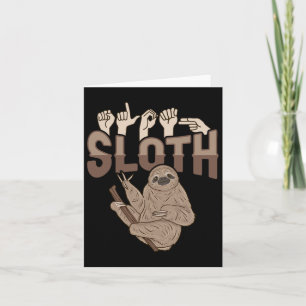 Carte Ily Sloth Langue des Signes Américaine Gestuelle S