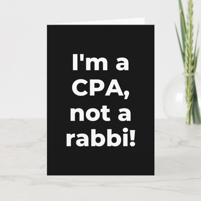 Carte I'm a CPA, not a rabbi (Devant)