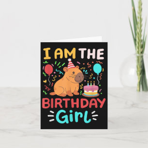 Carte Im Anniversaire fille mignonne Capybara Anniversai