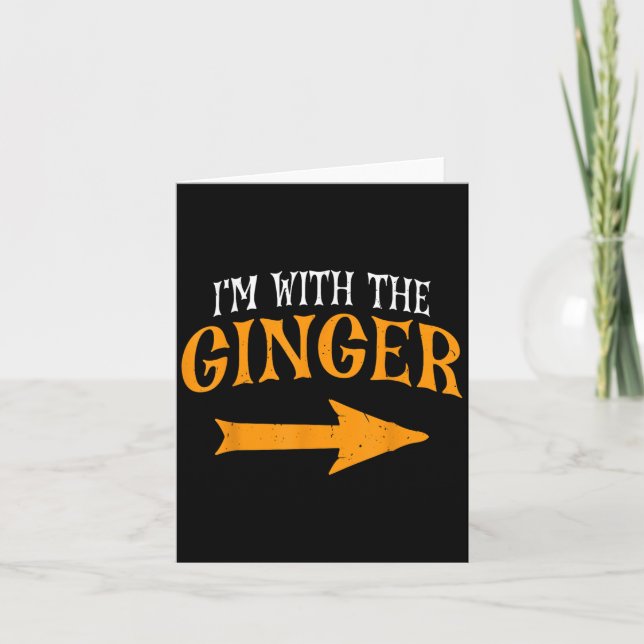 Carte Im Avec Ginger Halloween Costume Couples Drôle Gin (Devant)