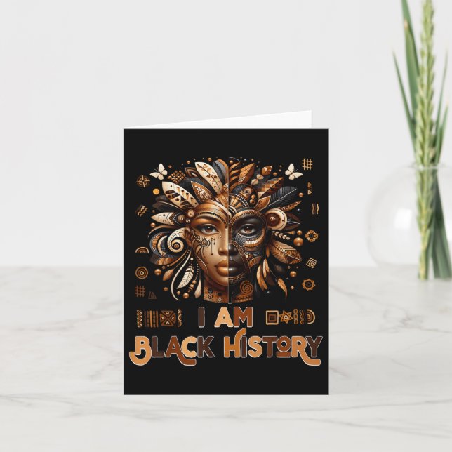 Carte Im Black History Mois Pride Melanin Femmes africai (Devant)