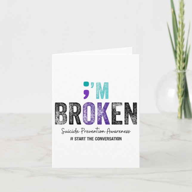 Carte Im Broken Im Ok Suicide Prevention 2024 (Devant)