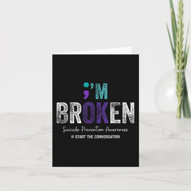 Carte Im Broken Im Ok Suicide Prevention 2024 (Devant)