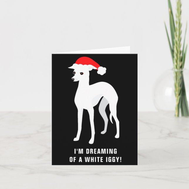 Carte Im Dreaming Of A White Iggy Christmas  (Devant)