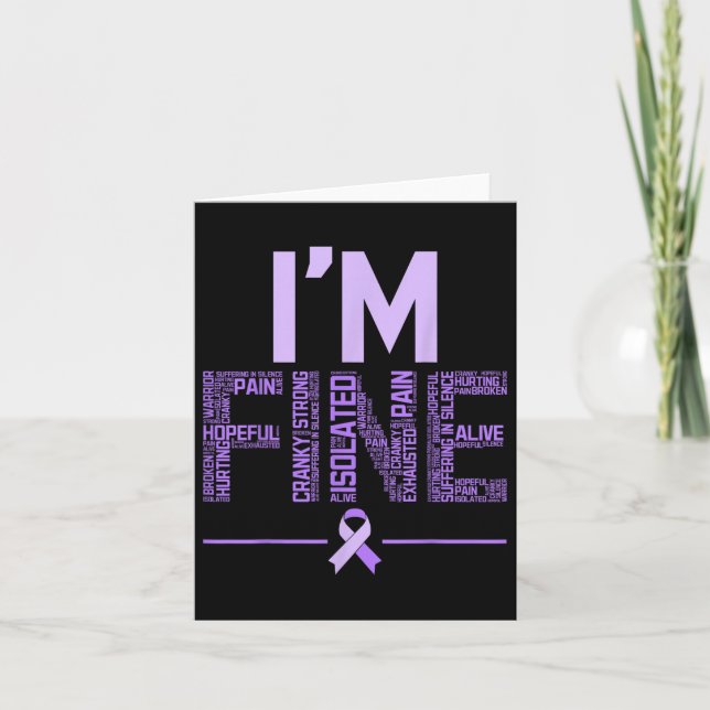 Carte Im Fibromyalgie fine guerrier Fibro Sensibilisatio (Devant)