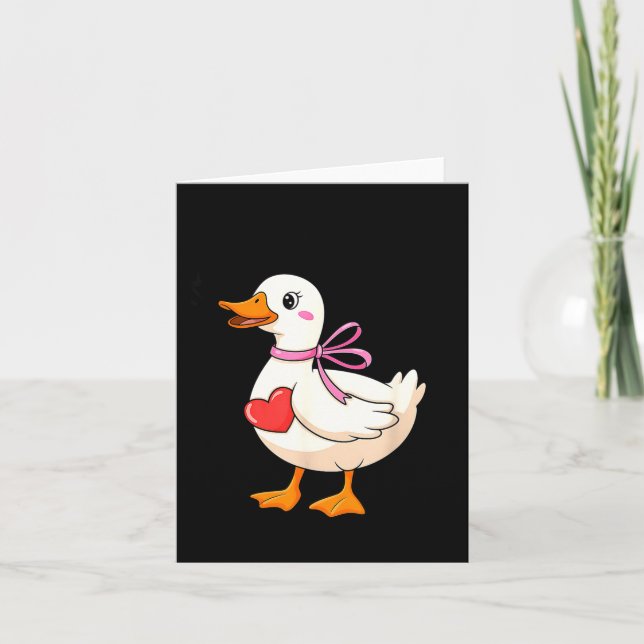 Carte I'm Goosey For You Coquette Valentine Goose  (Devant)