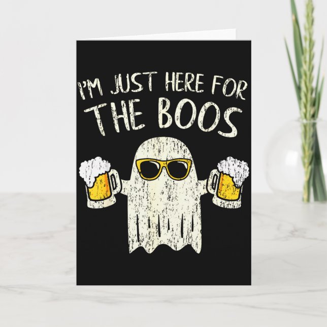 Carte Im Just Here For The Boos Funny Gift Halloween Gho (Devant)