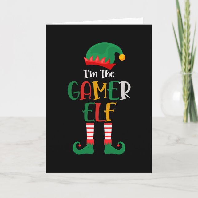 Carte Im Le Gamer Elf Matching Noël (Devant)