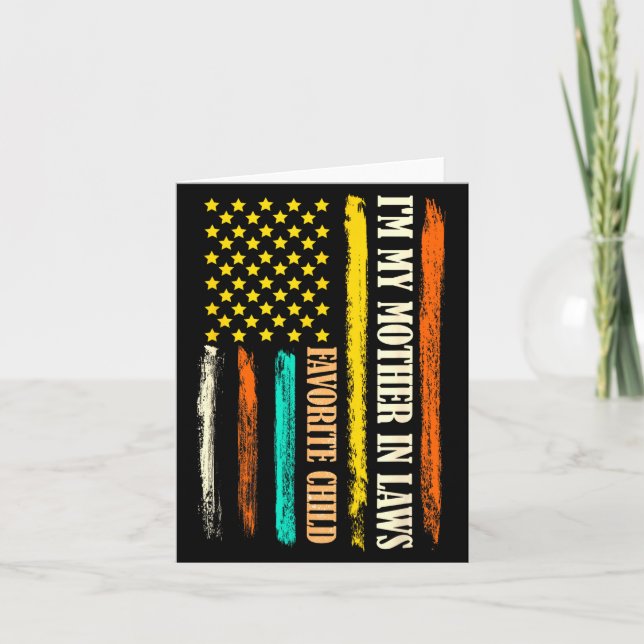 Carte I'm My Mother In Laws Favorite Child Mother Day Pa (Devant)