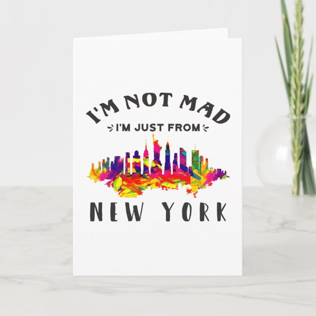 Carte I'm not mad I'm just from New York (Devant)
