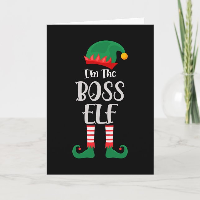 Carte Im The Boss Elf Matching Christmas (Devant)