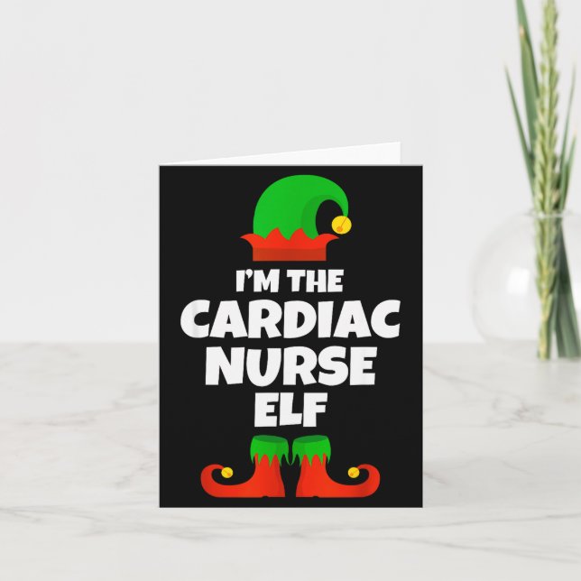Carte I'm The Cardiac Nurse Elf Family Pajama Christmas  (Devant)